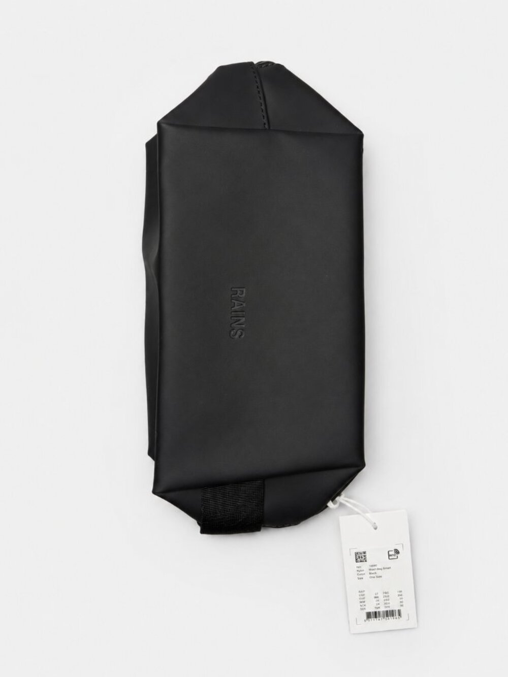 RAINS Wash Bag Small Black Waterproof Toiletry Travel Pouch New With Tags